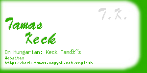 tamas keck business card